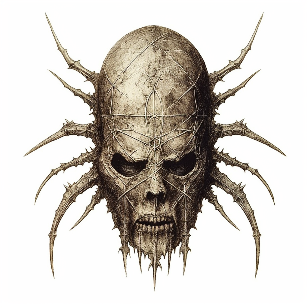 evil spider tattoo