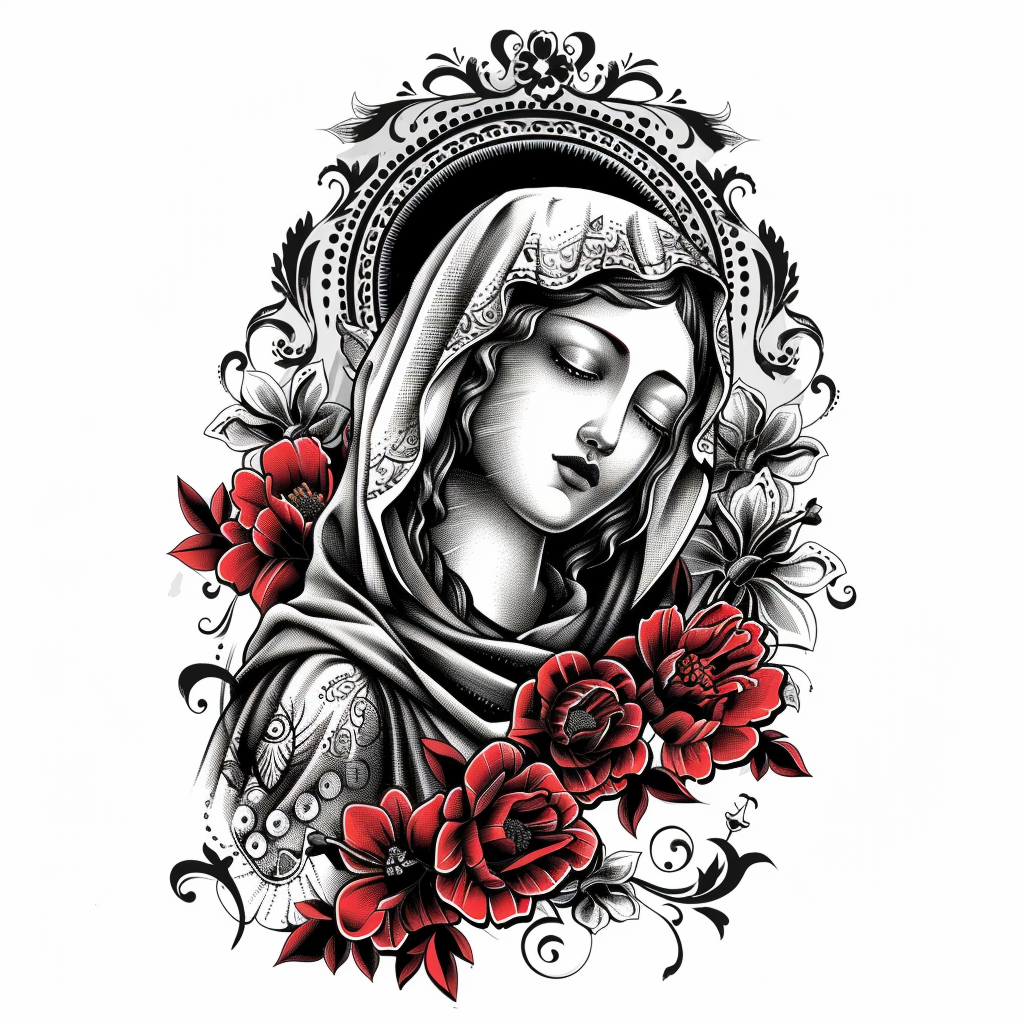 virgin mary tattoo collection