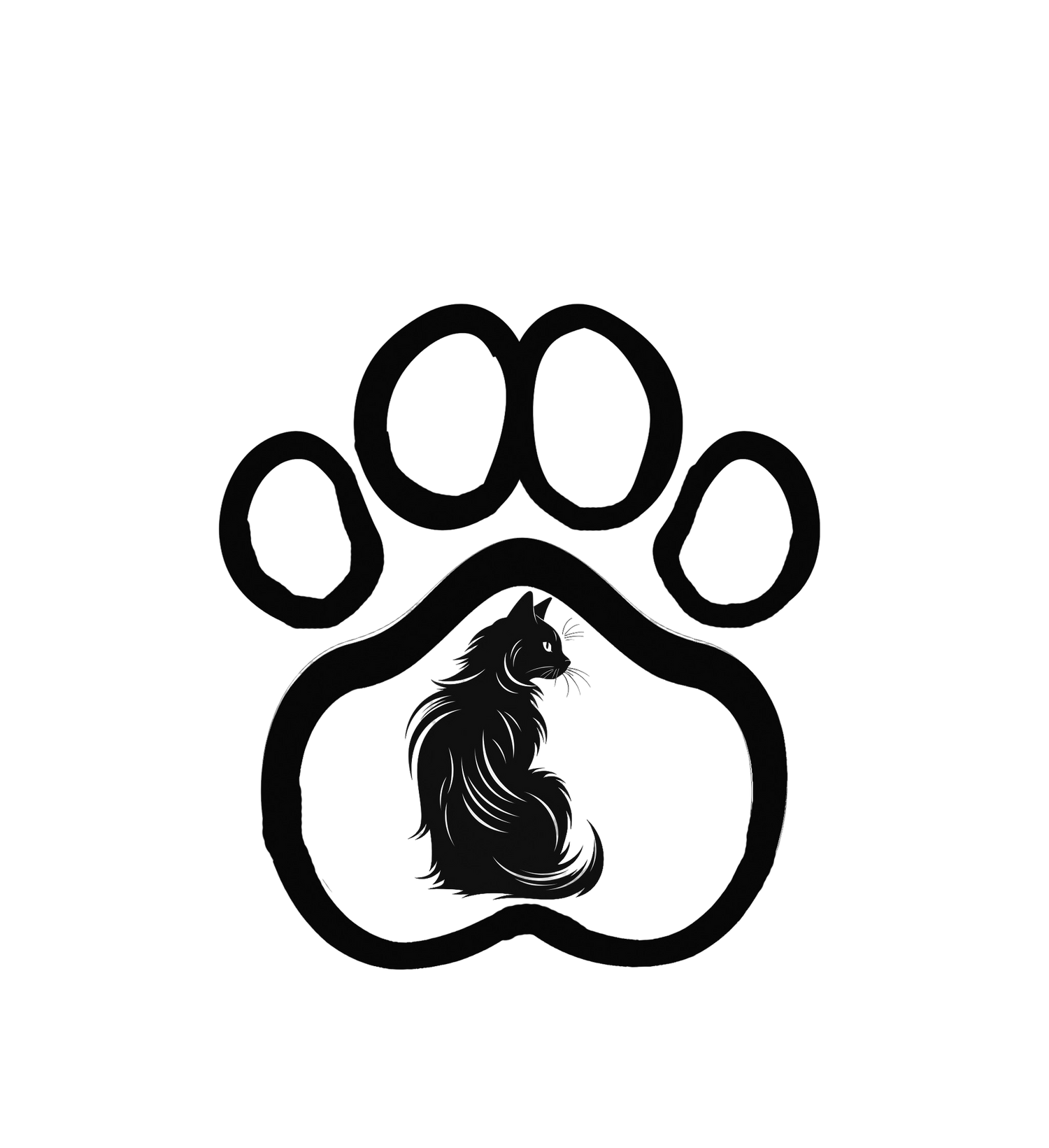 cat paw print tattoo idea