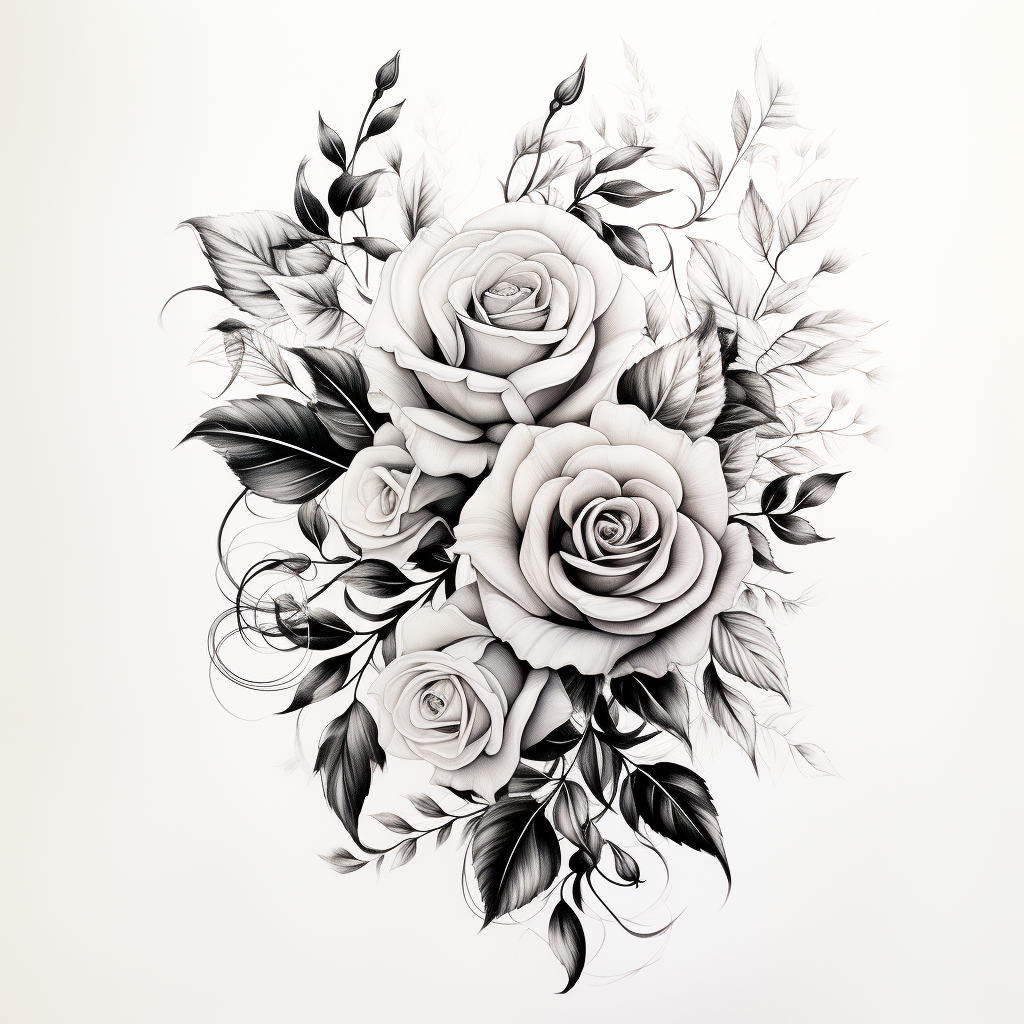 roses tattoo composition