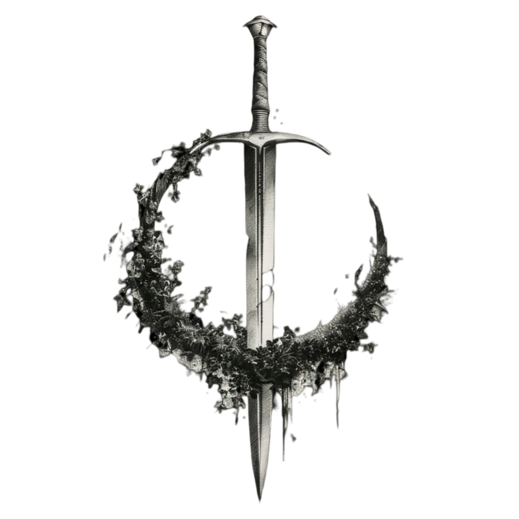 amazing excalibur sword tattoo