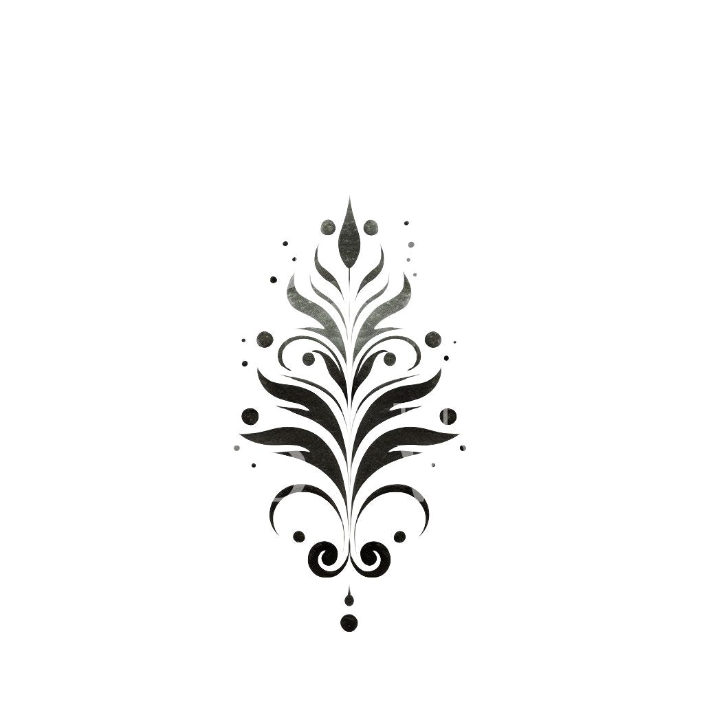 Beautiful Abstract Plant Tattoo Design