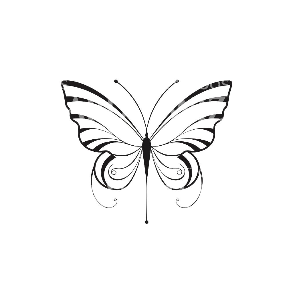 Minimalist Butterfly Tattoo Design