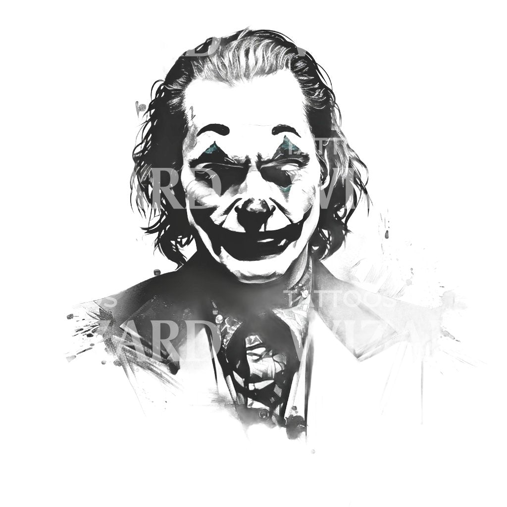 Sad Joker Movie Inspired Tattoo Design