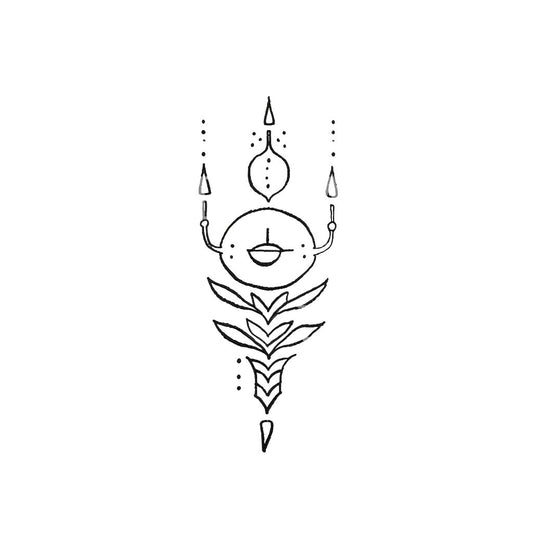 Handpoke Symbol Candles Tattoo Design