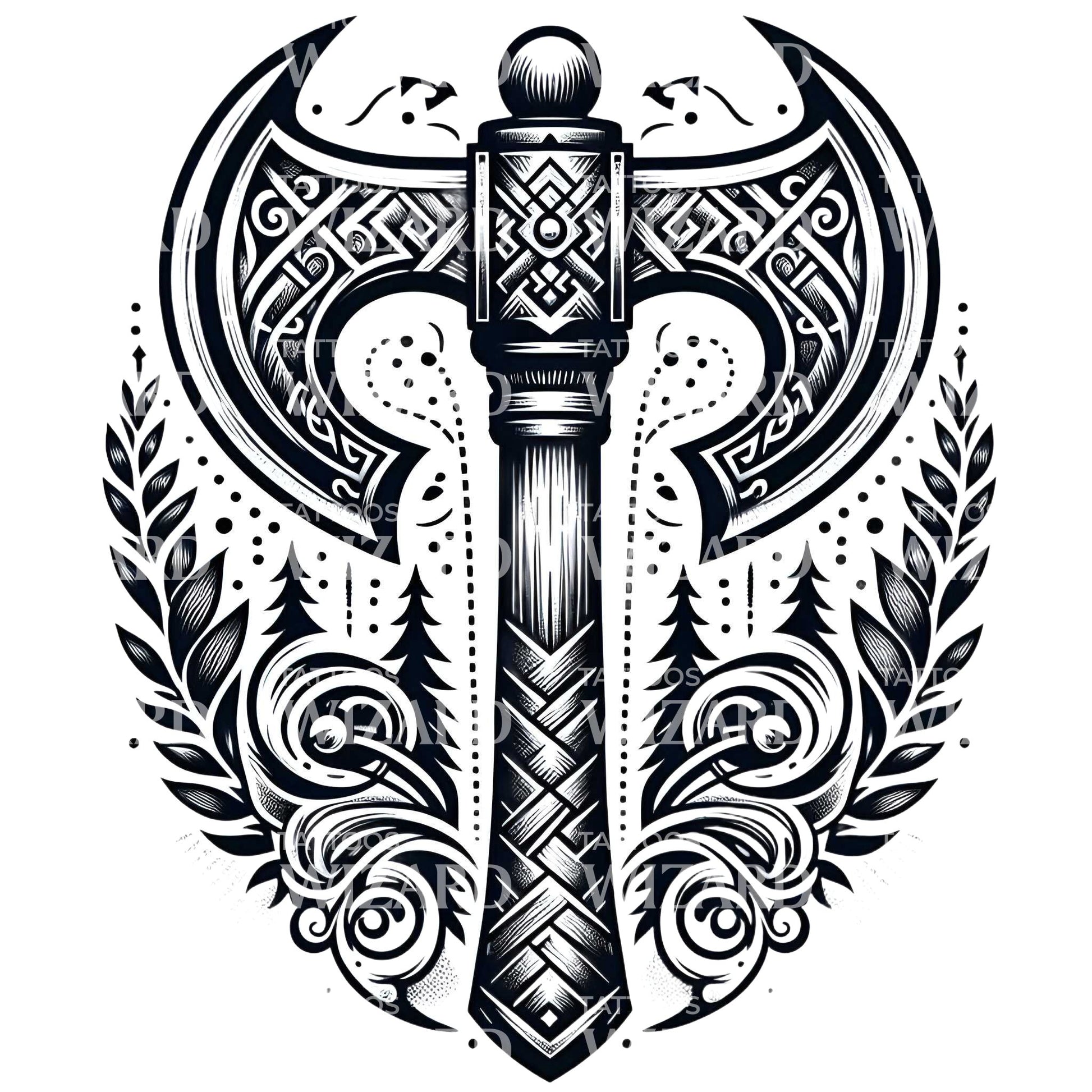 Symbol Of Vikings Tattoo Design
