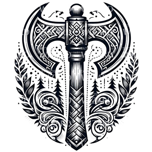 Symbol Of Vikings Tattoo Design