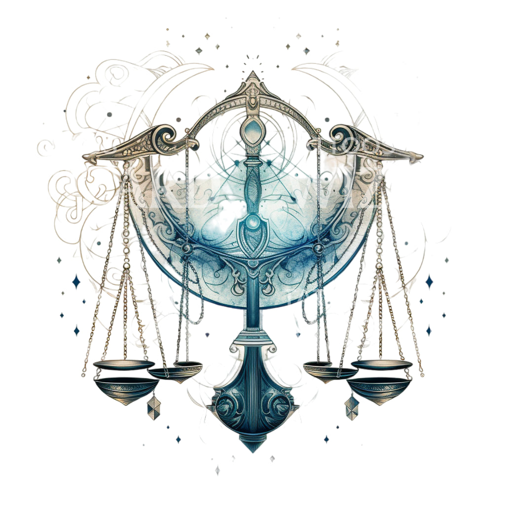 Libra Zodiac Sign Tattoo Design