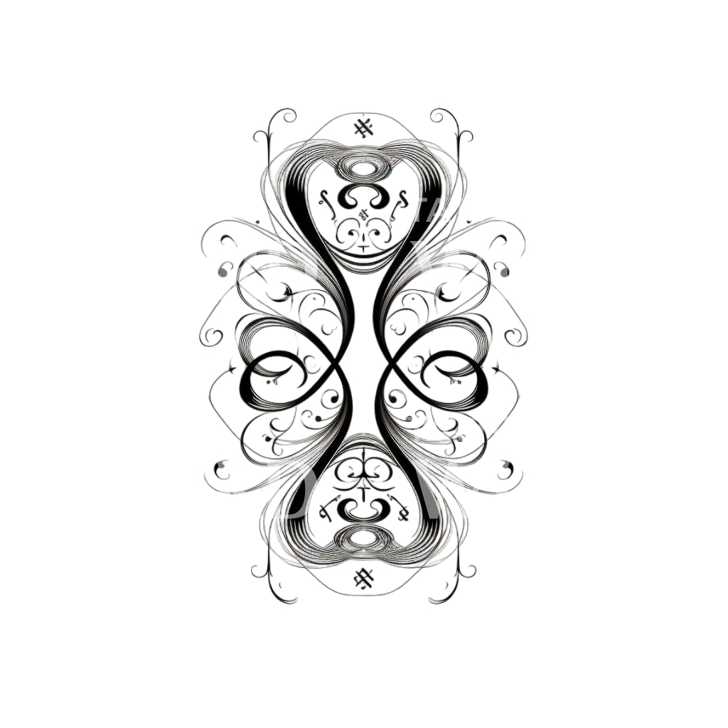 Symetry Minimalist Tattoo Design