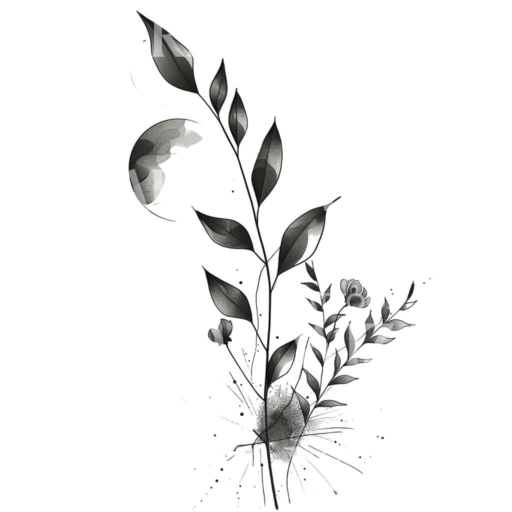 Elegant Minimalist Spring Tattoo Design