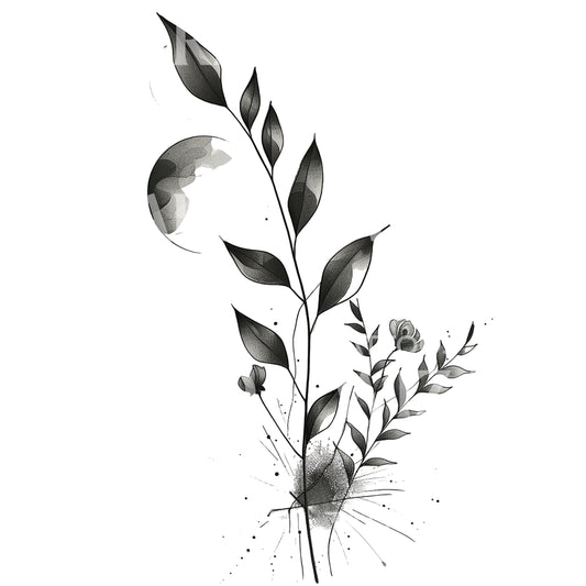 Elegant Minimalist Spring Tattoo Design
