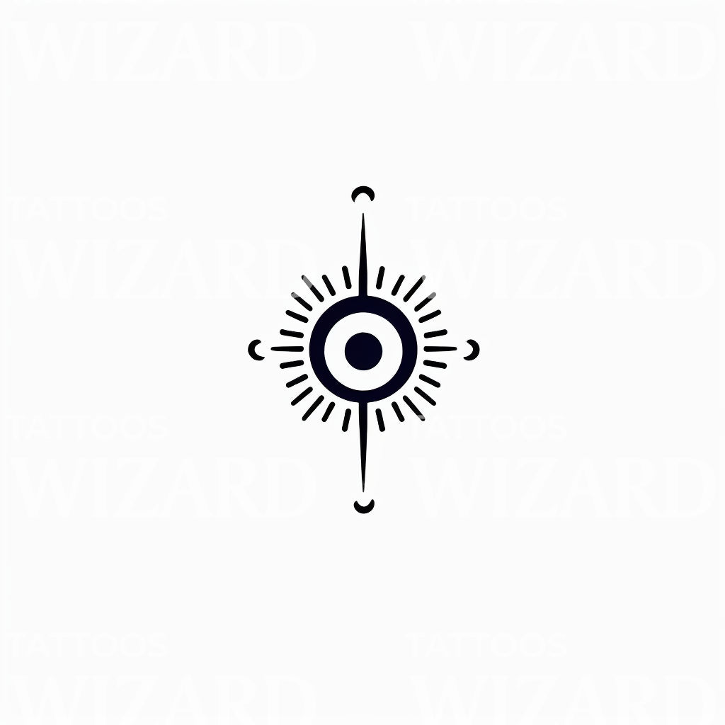 Simple Glyph Eye Tattoo Design