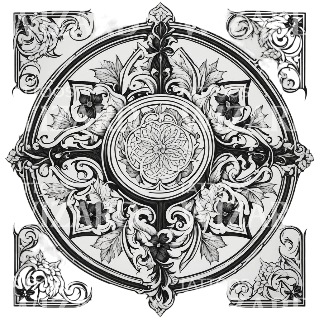 Floral Game of Thrones House Sigil Tattoo Design