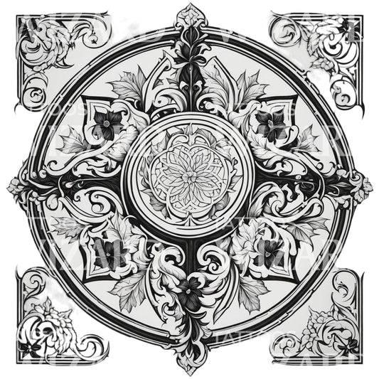 Floral Game of Thrones House Sigil Tattoo Design