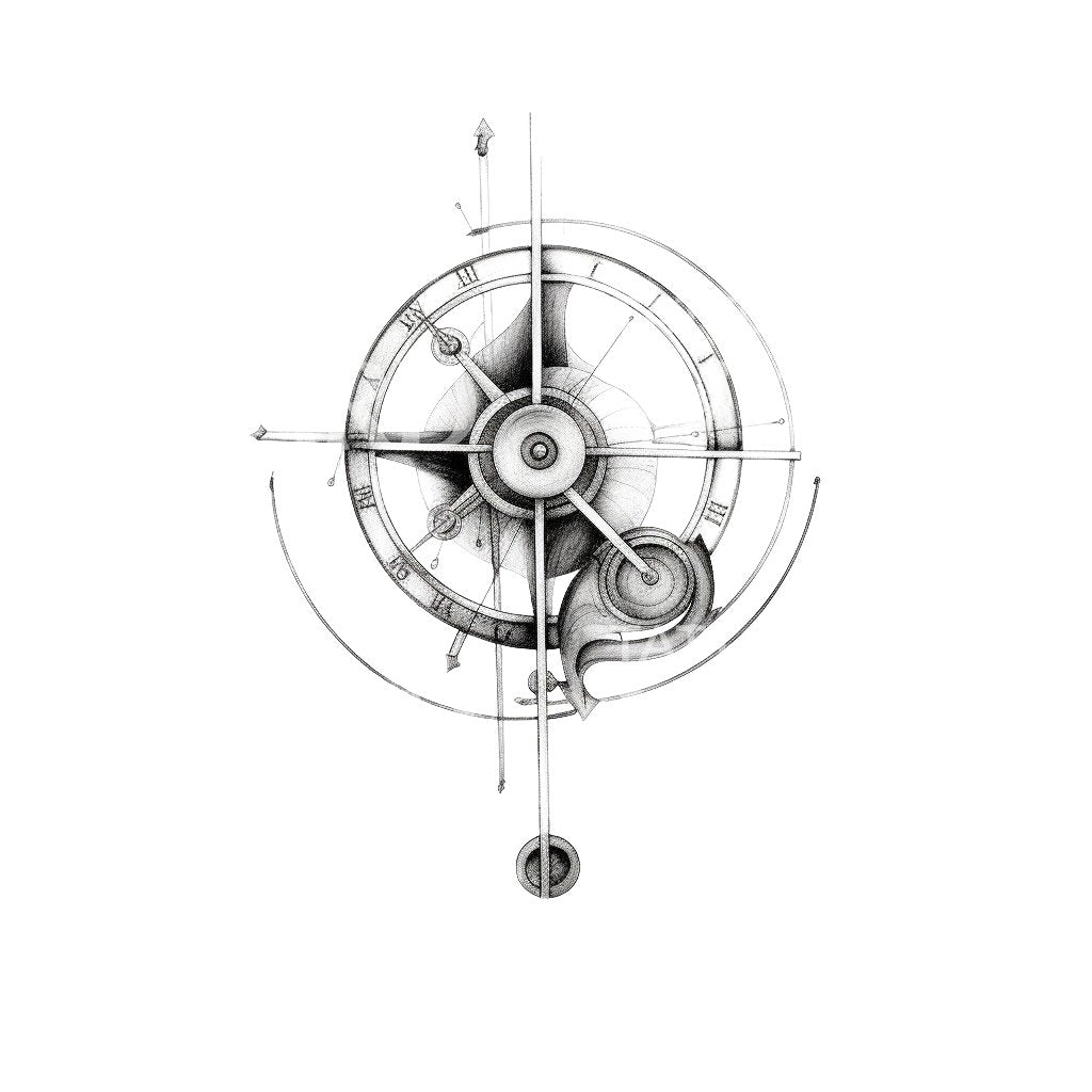 Clockwork Abstract Tattoo Design