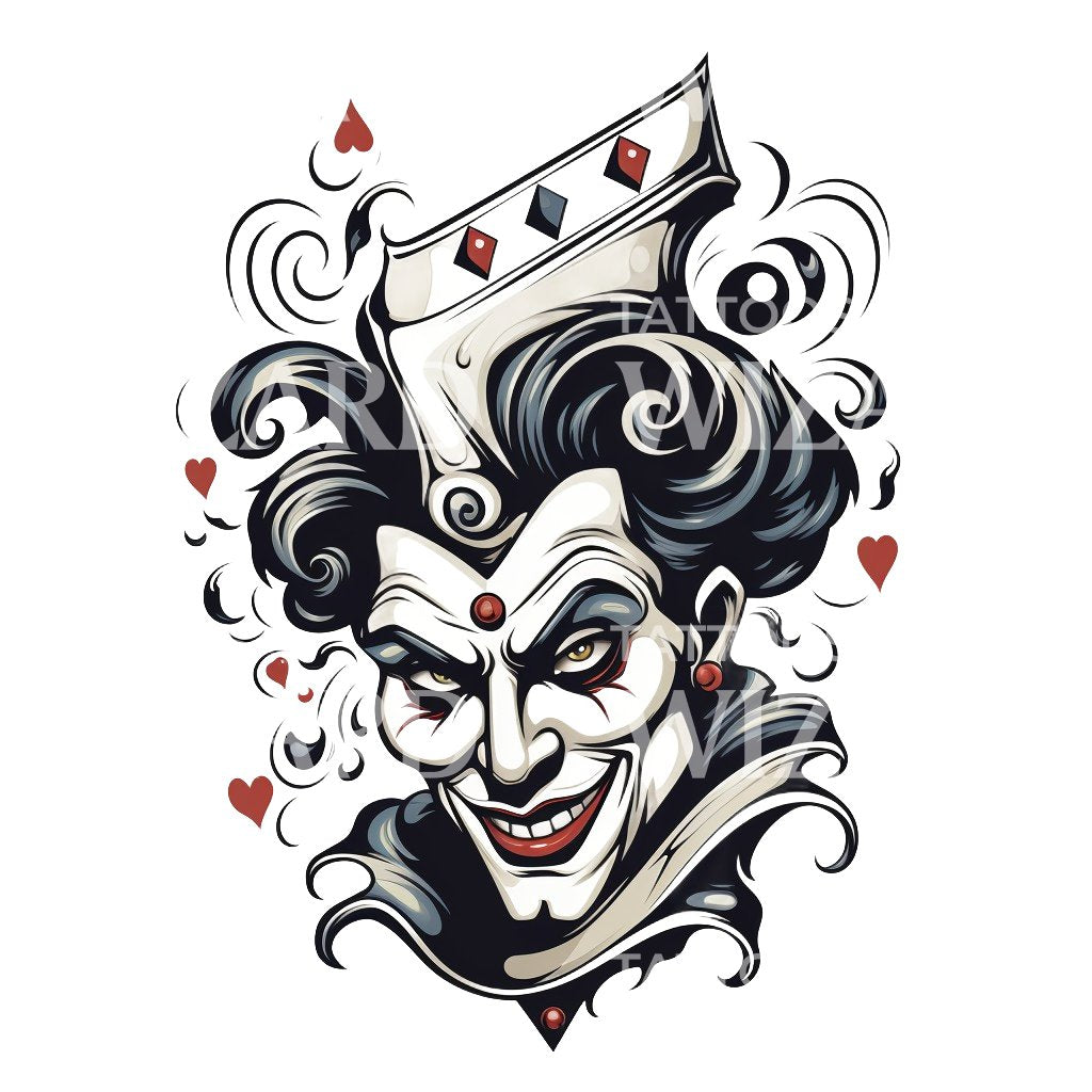 joker playing card tattoo designs