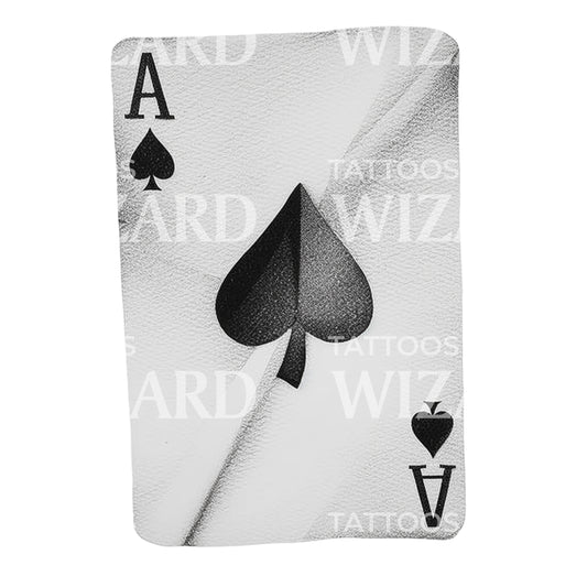 Ace of Spades Paper Card Tattoo Design