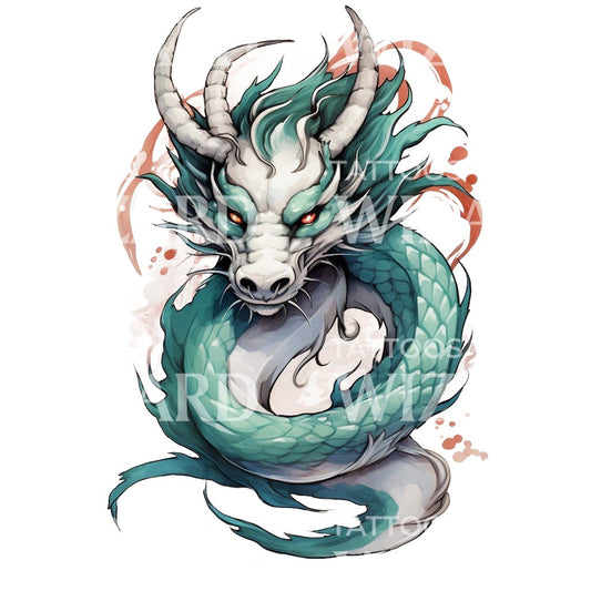 Traditional Japanese Dragon Tattoo Design