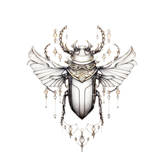 Ornamental Beetle Tattoo Design