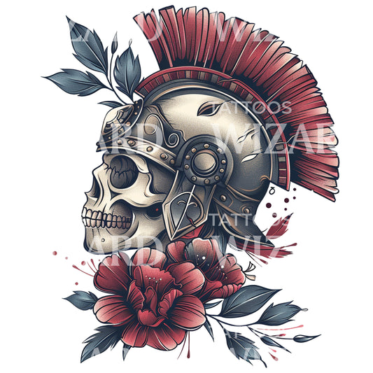 Roman Fallen Soldier Tattoo Design