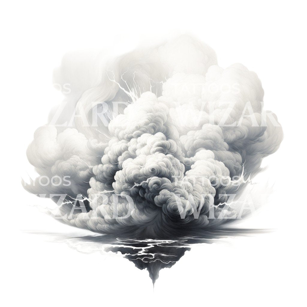 Storm Cloud Tattoo Design