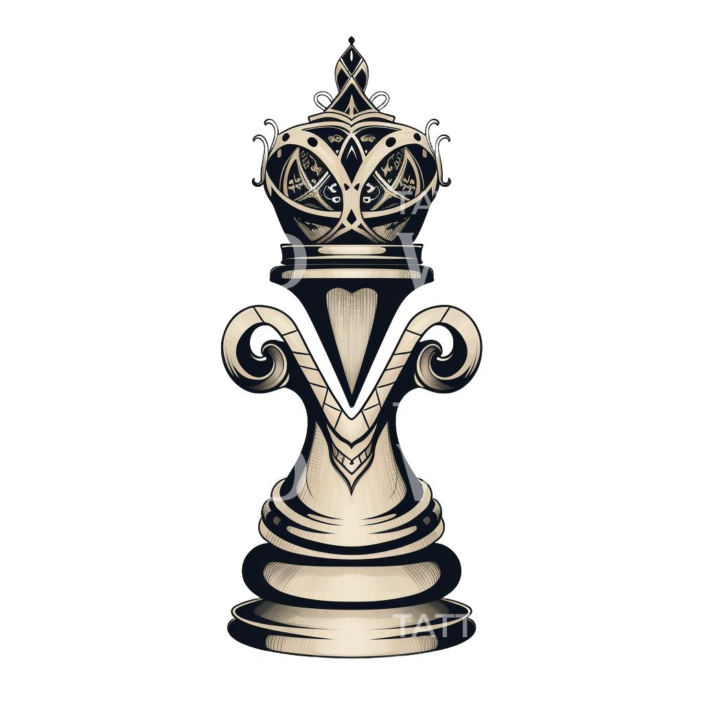 Chess piece tattoo, Chess tattoo, Queen tattoo