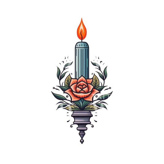 Cute Cande Old School Tattoo Design