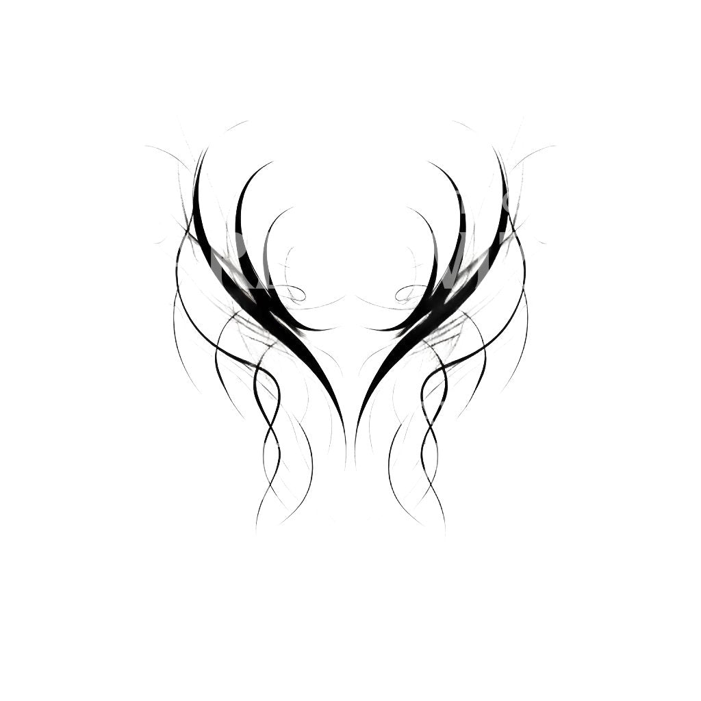 Black Swann Inspired Gothic Tattoo Design