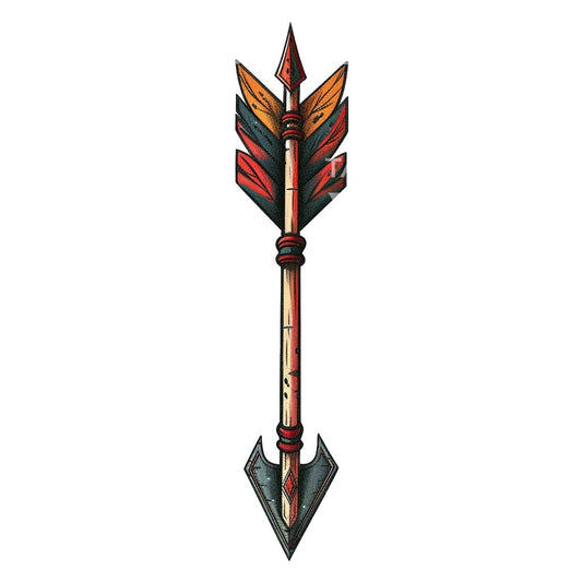 Old School Native American Arrow Tattoo Design