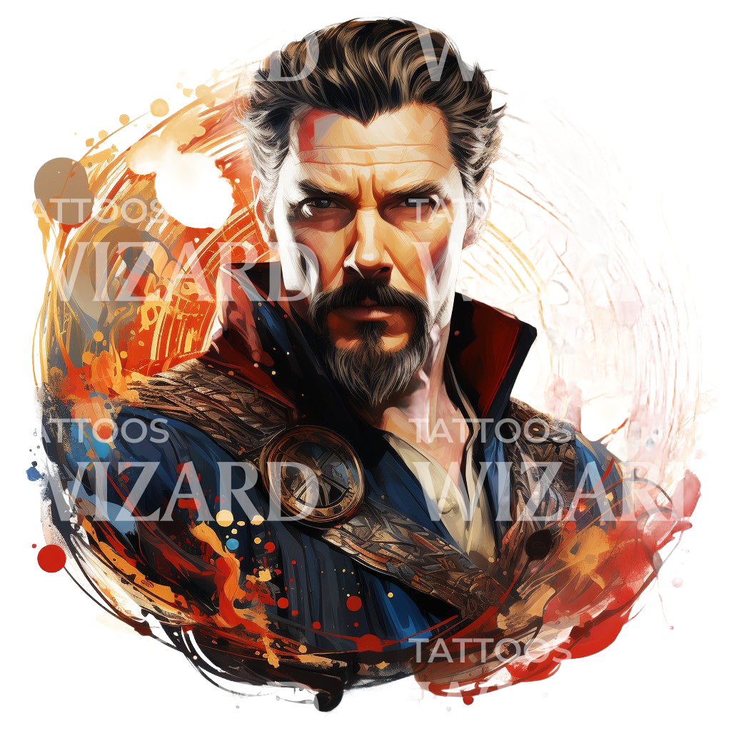 Doctor Strange Inspired Swirl Tattoo Design