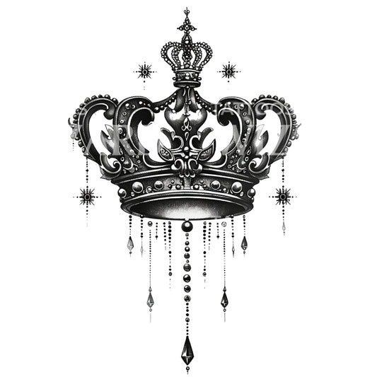 Ornamental Crown Tattoo Design