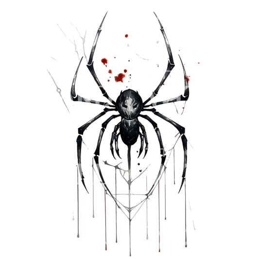 Blackwork Spider Tattoo Design