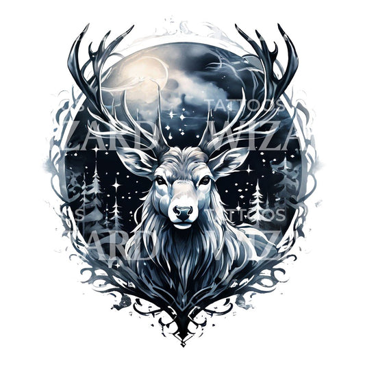 Illustrative Harry Potter Patronus Tattoo Design