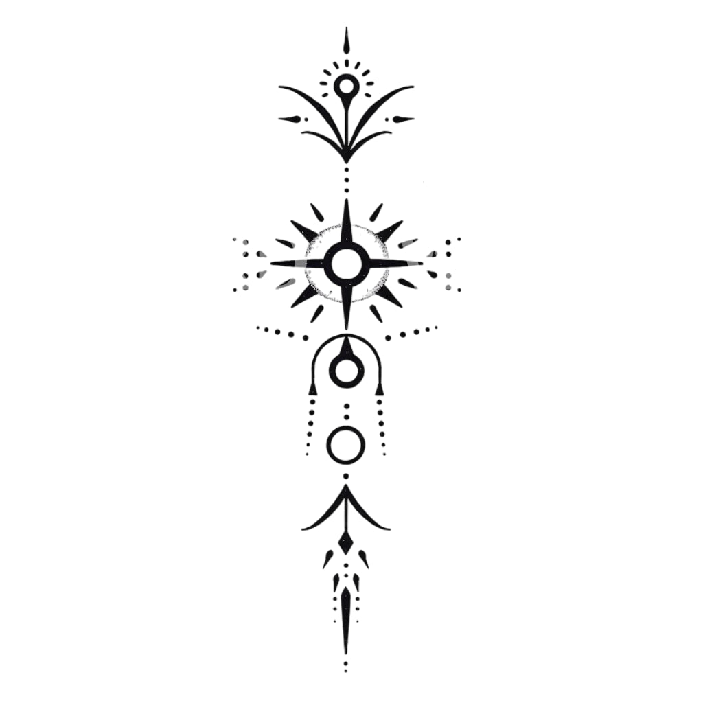 Handpoke Abundance Symbol Earth Tattoo Design