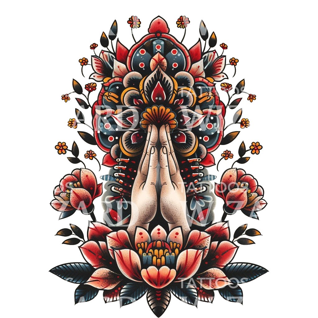 Nrivana Bliss Old School Tattoo Design