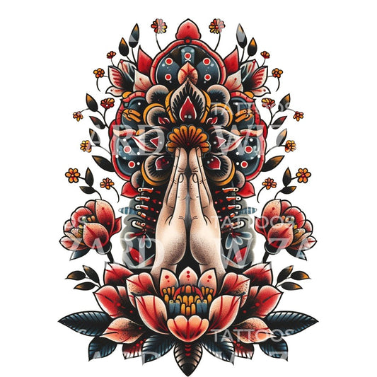 Nrivana Bliss Old School Tattoo Design