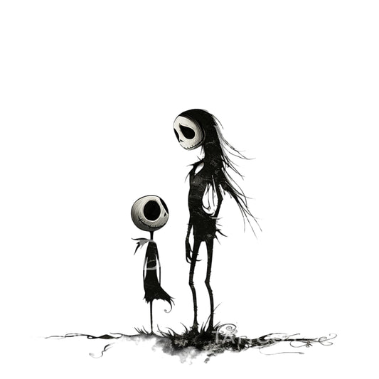 Tim Burton Inspired Creatures Tattoo Design