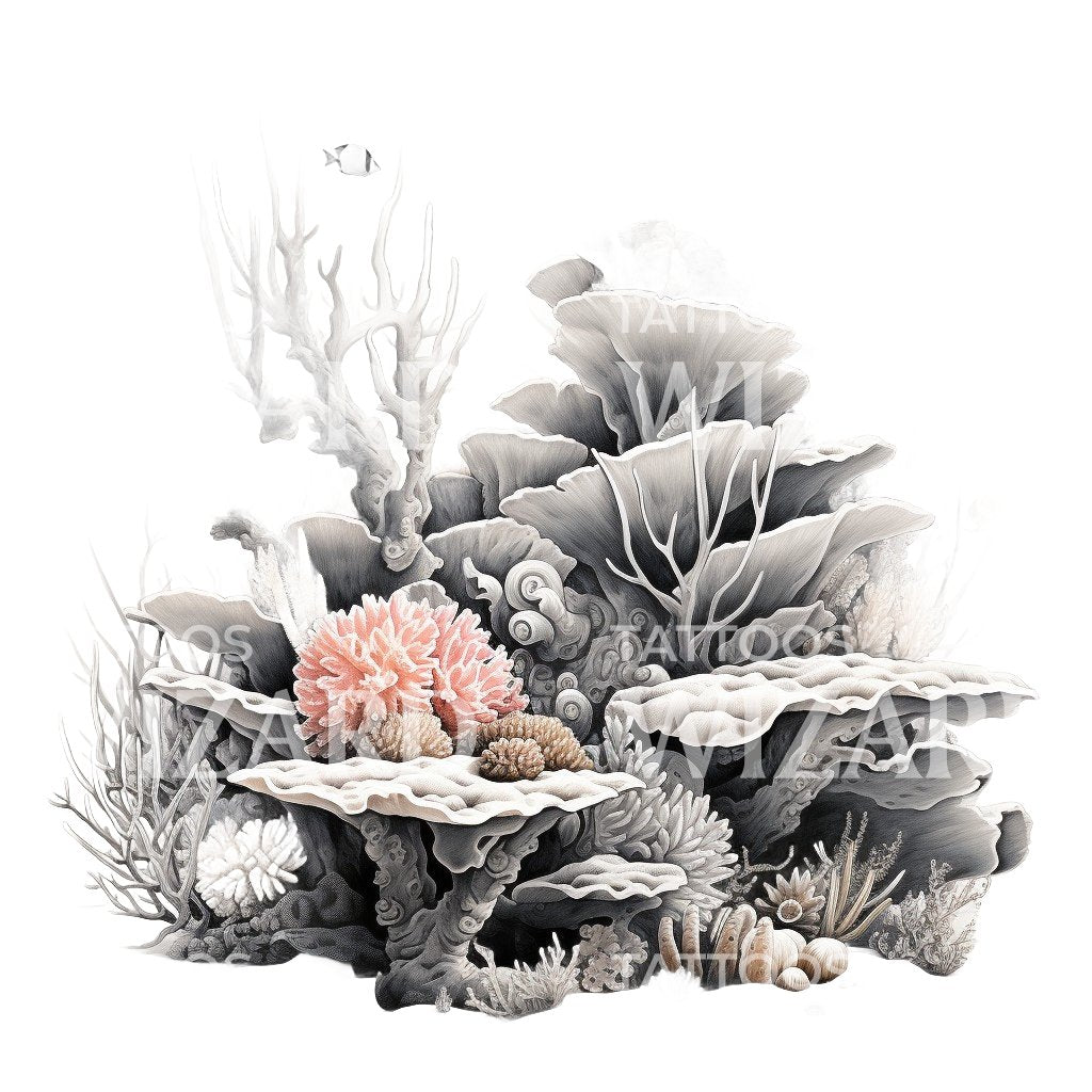 Coral Reef Tattoo Design