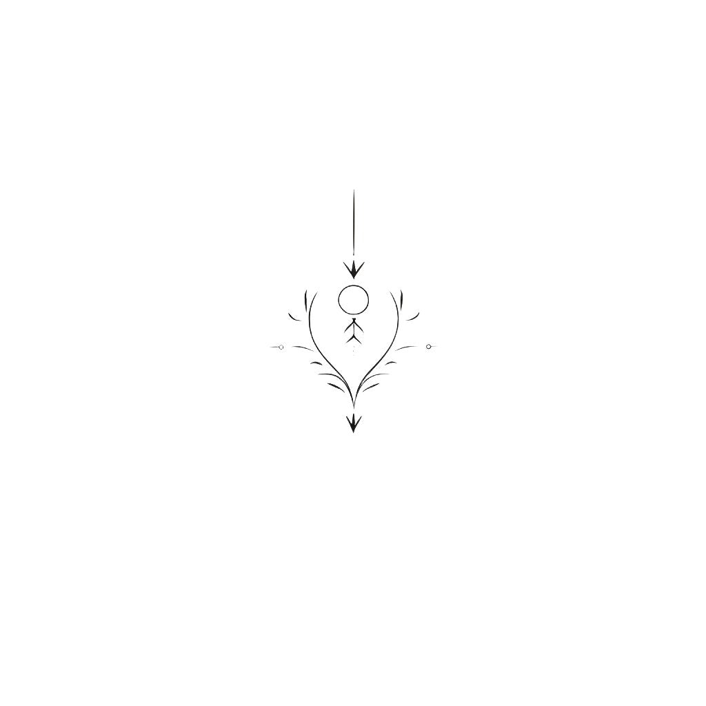 Capricorn Glyph Zodiac Constellation Tattoo Design