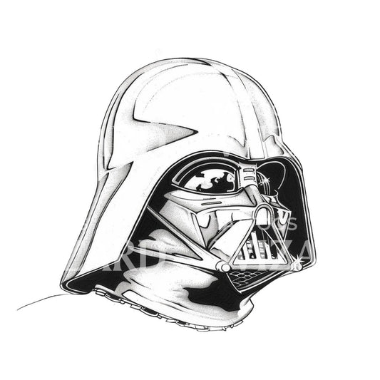 Star Wars Darth Vader Helmet Tattoo Design