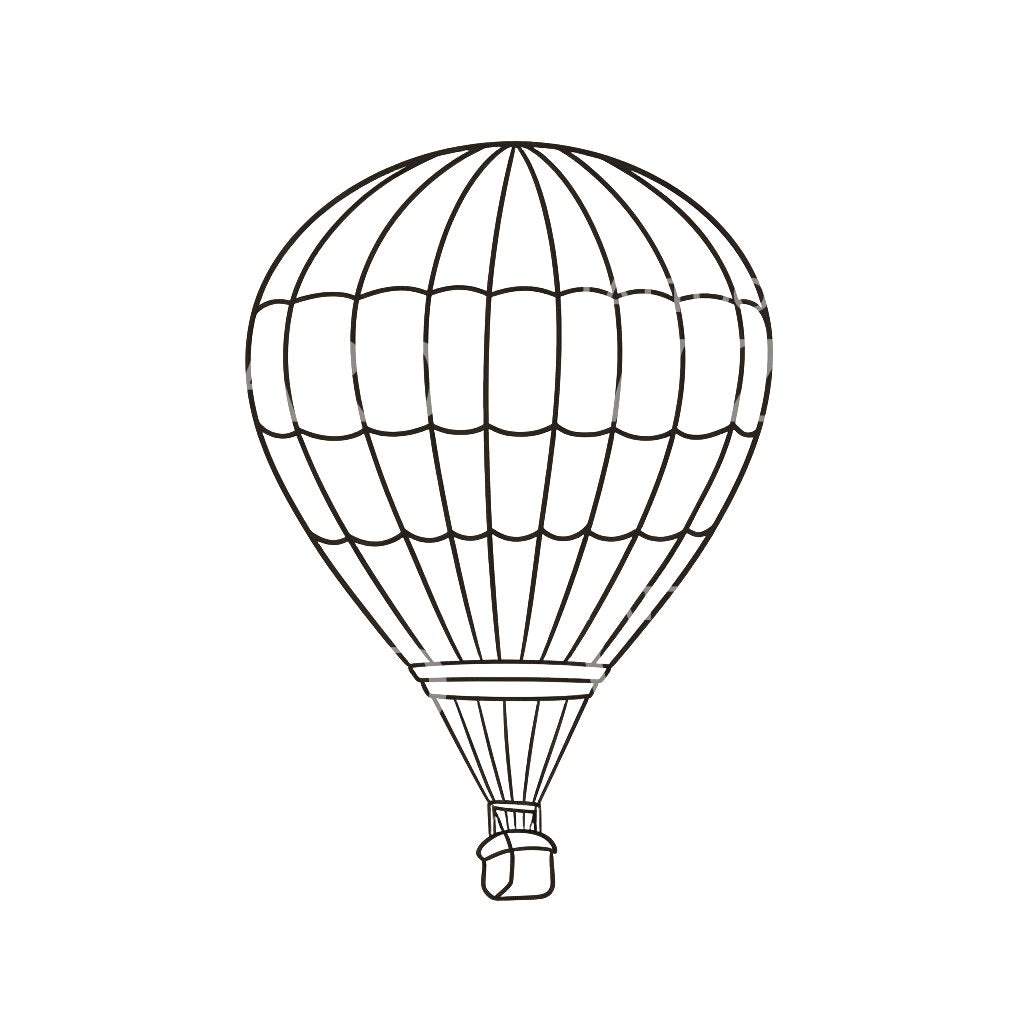Minimalist Hot Air Balloon Tattoo Design