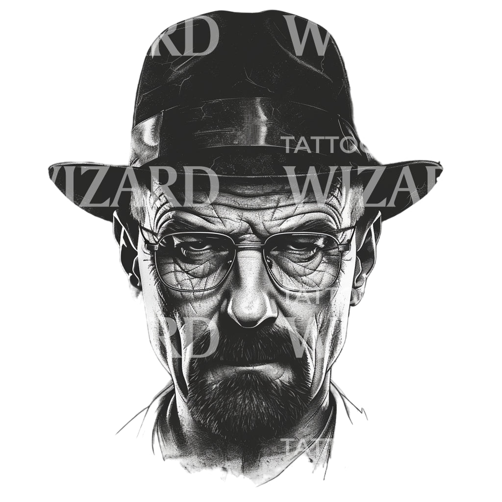 Breaking Bad Realist Portrait Tattoo Design