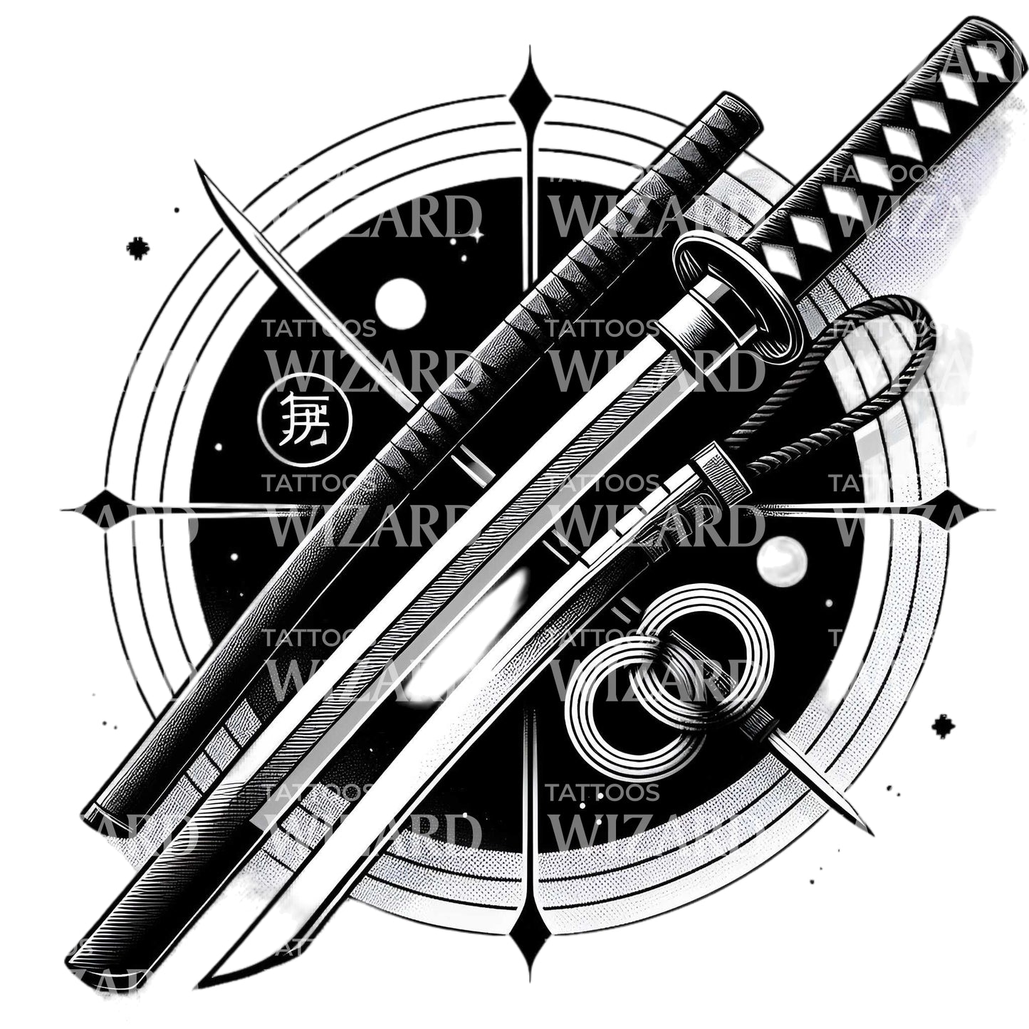 True Jewels Of Warrior Tattoo Design