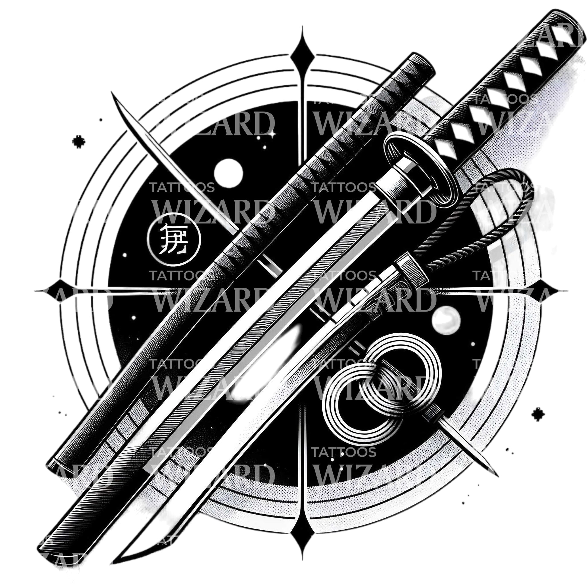 True Jewels Of Warrior Tattoo Design