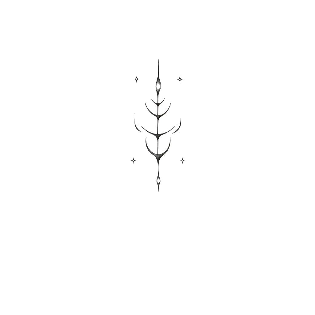 Sagittarius Glyph Zodiac Constellation Tattoo Design