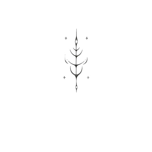 Sagittarius Glyph Zodiac Constellation Tattoo Design