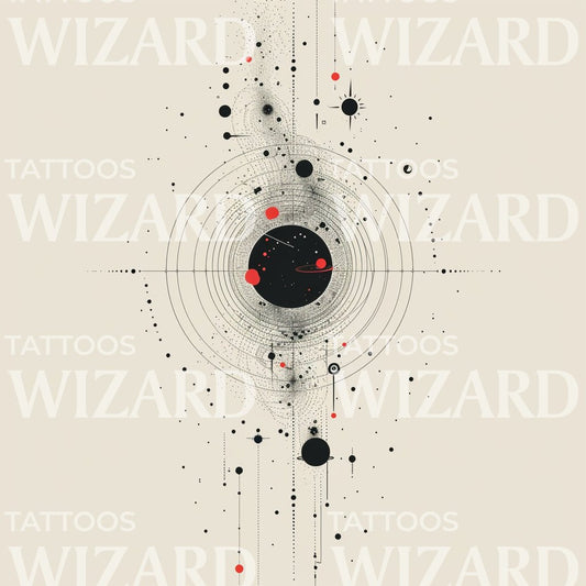 Minimalist Astrophysics Tattoo Design