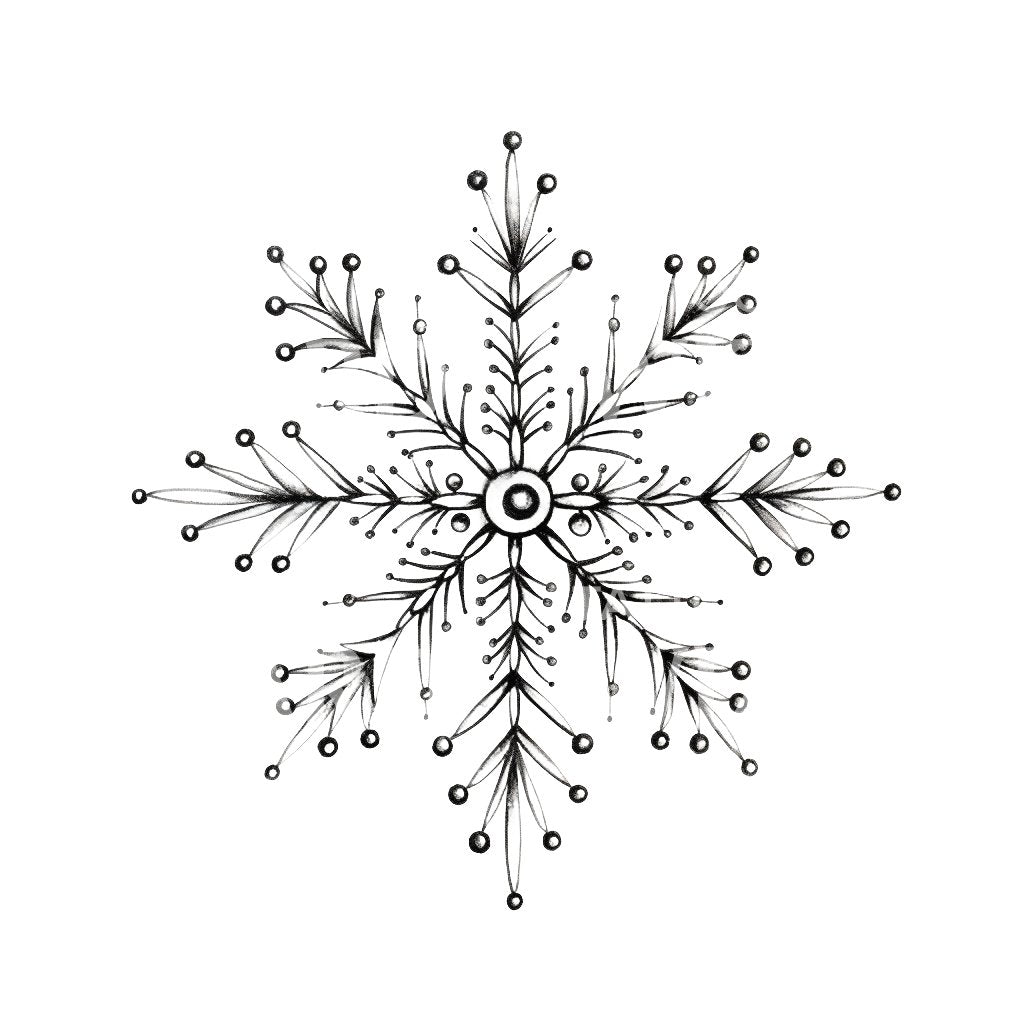Graceful Snowflake Tattoo Design