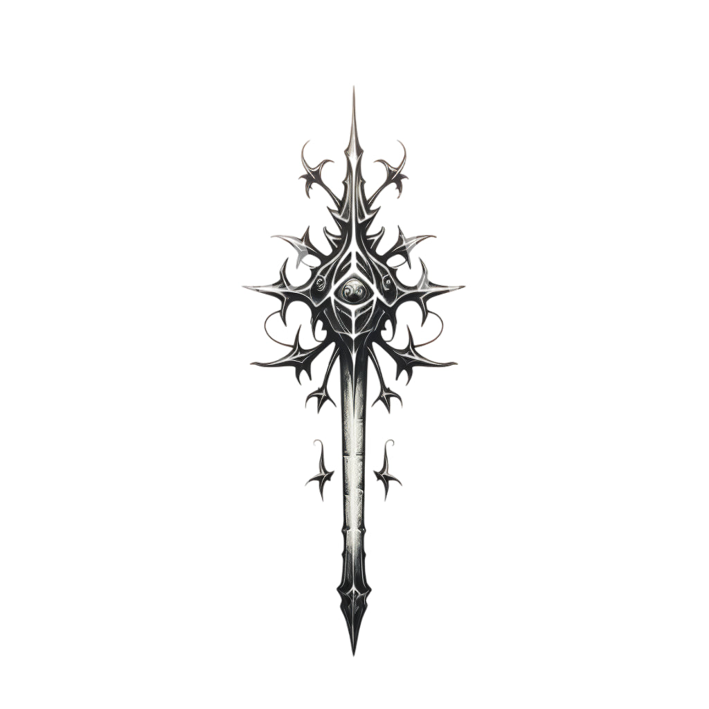 Fantasy Sword Tattoo Design