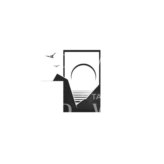 Contemporary Minimalist Landscape Tattoo Design